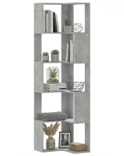 Narożny regał otwarty 5-poziomowy beton - Olla w sklepie Edinos.pl