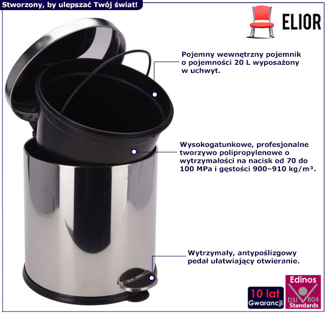 Kosz na śmieci Dios