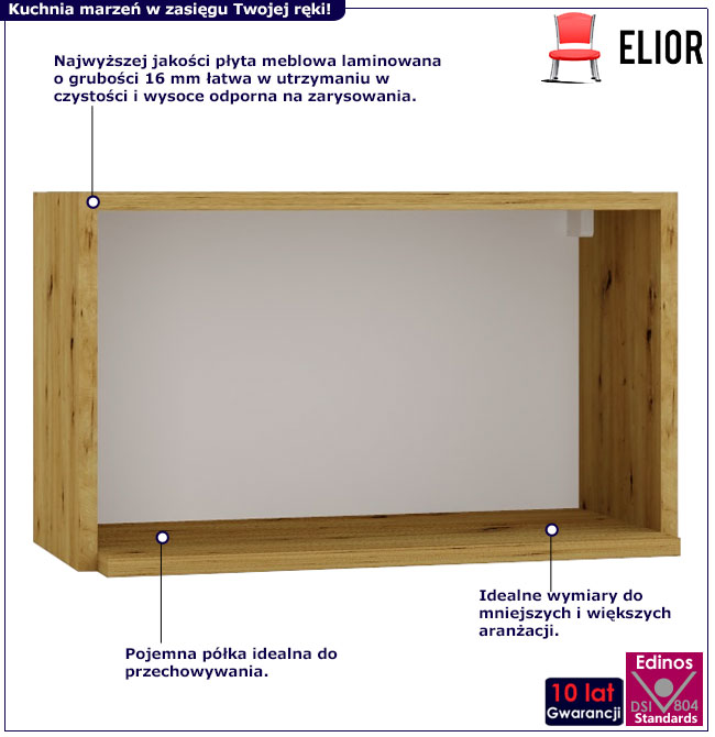 Górna szafka okapowa 60 cm Goya 26X bez frontu