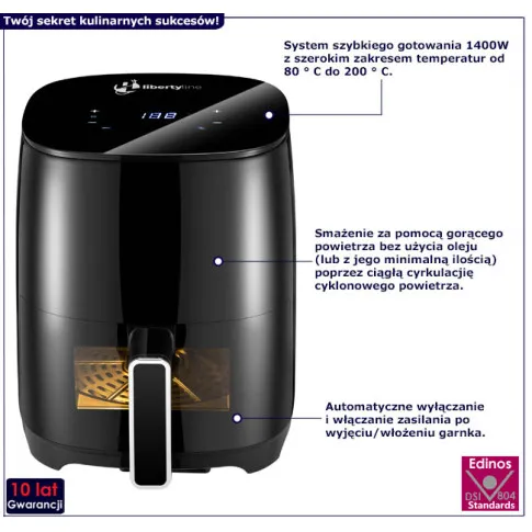 Frytownica beztłuszczowa 3,5L 1400W Lukfis 4X