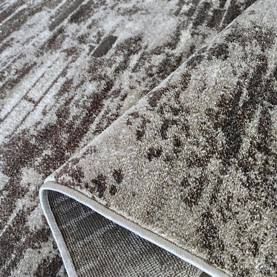 Brązowy stylowy dywan do pokoju Prexiv