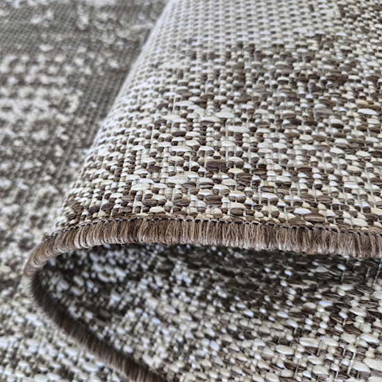 Dwustronny dywan sznurkowy brązowy sefo