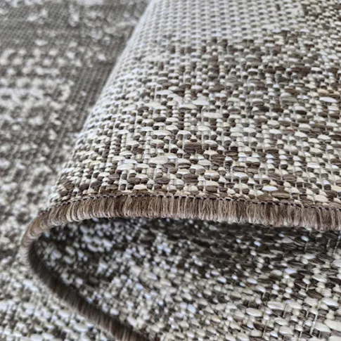 brazowy dwustronny dywan sznurkowy Sefo