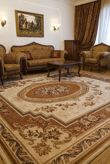 Klasyczny brązowy dywan rozeta - Salerni