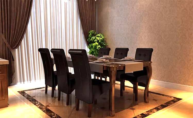 Tapicerowane klasyczne krzesła wenge 6 sztuk Akto