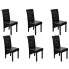 Komplet 6 tapicerowanych krzeseł pikowanych wenge - Neko