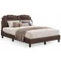 Brązowe podświetlane łóżko 140x200 Izmo 5X