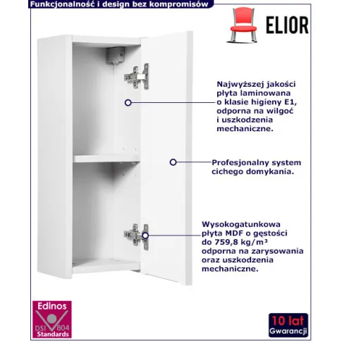 Bialy slupek lazienkowy Varax 4X