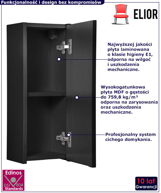 Czarna szafka do łazienki Varax