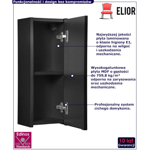 Czarna nowoczesna szafka łazienkowa Varax 4X