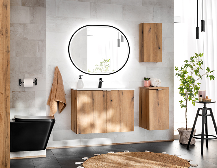 Komplet mebli łazienkowych Varax dąb