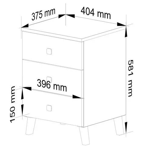 Wymiary komody Kasiv 6X