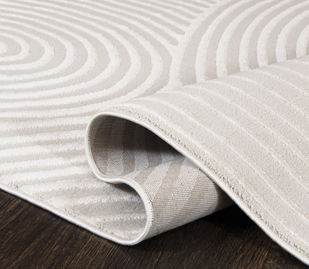 Kremowy dywan w stylowy wzór Anker 4X