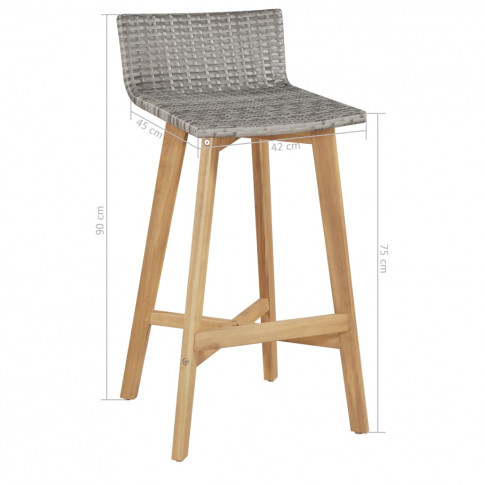 wymiary krzesła z zestawu mebli ogrodowych irvine 4x