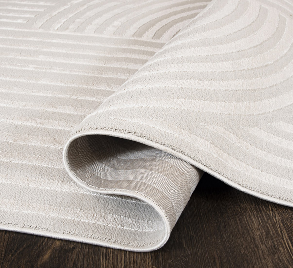 Kremowy dywan z welny syntetycznej loro 6x