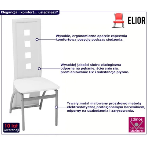 Nowoczesne tapicerowane krzesło Bilios