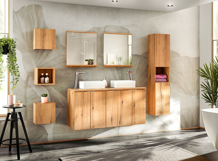 Komplet mebli łazienkowych Varax dąb