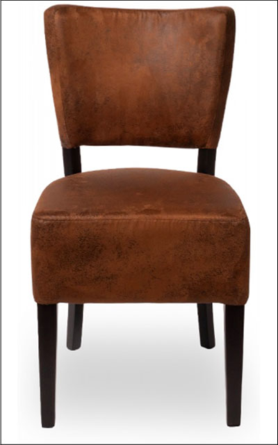 Eleganckie skórzane krzesło restauracyjne Agdo 5X wenge + africa