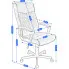 Wymiary regulowanego fotela obrotowego Foxior 3X
