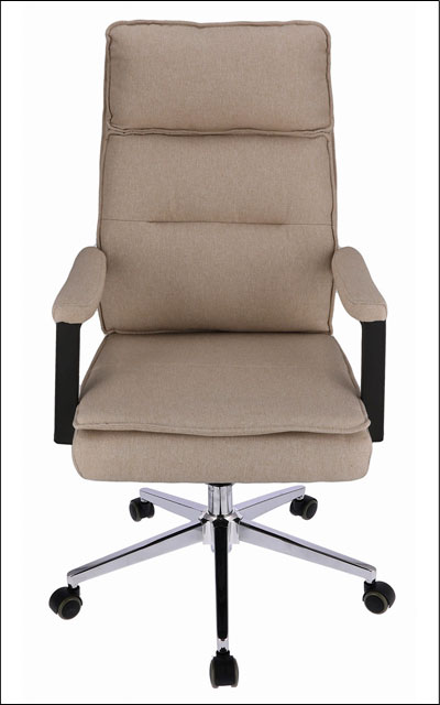 Beżowe krzesło komputerowe z podłokietnikami Veston 3X