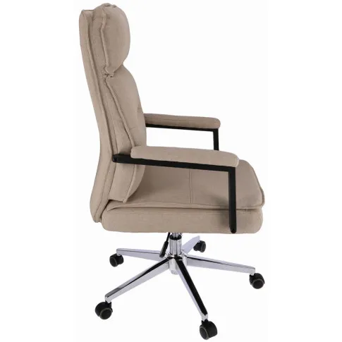 Beżowy fotel biurowy na kółkach Fuzin 3X