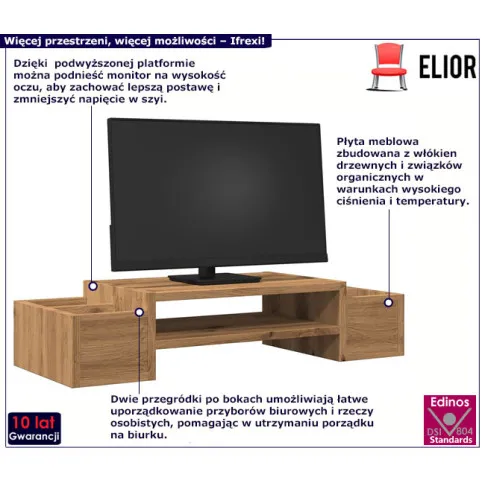 Podstawka pod monitor Ifrexi w kolorze dąb artisan