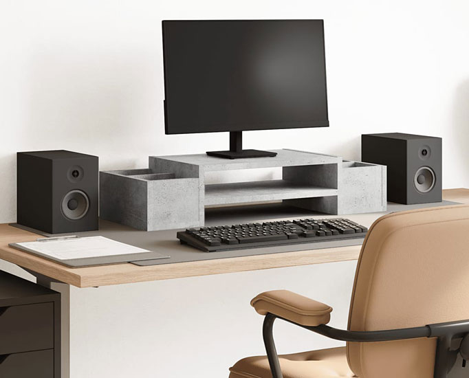 Prezentacja podstawki pod monitor Atenax beton