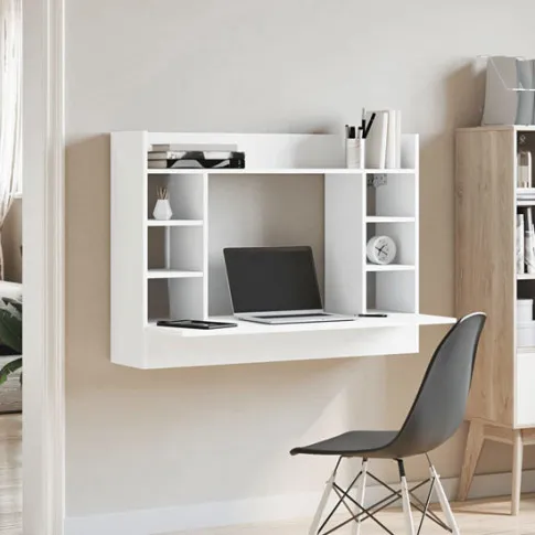 Prezentacja białego biurka pod laptopa Ukross