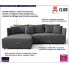 Rozkładana sofa narożna z pojemnikiem Oreza