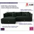 Zielona sofa narożna sztruksowa Oreza