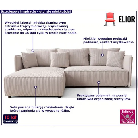 Rozkładana sofa z funkcją spania Oreza