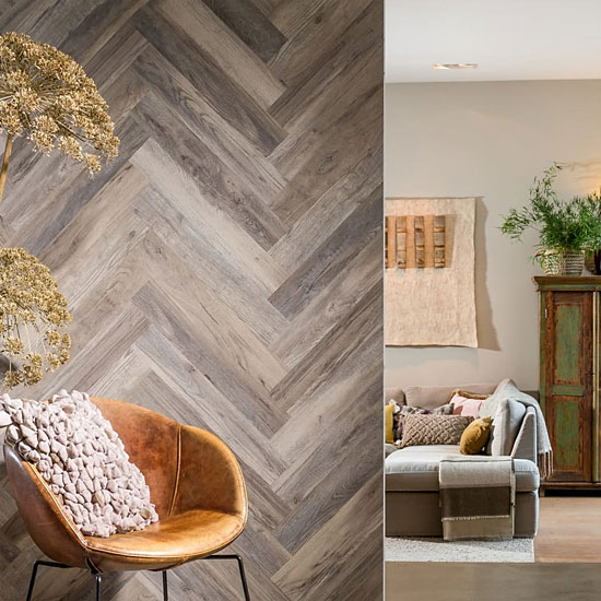 Prezentacja paneli ściennych Lefior przecierana biel