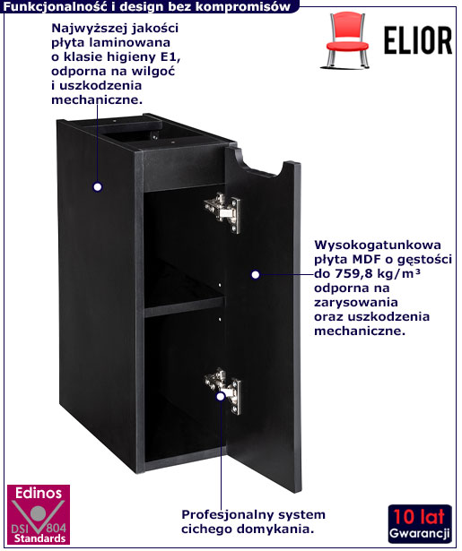 Szafka do łazienki Dafo 7X czarny