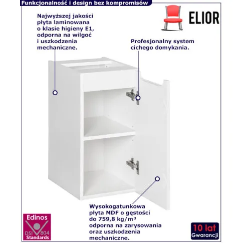 Nowoczesna ryflowana biała szafka Varax 8X