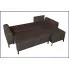 Brązowa sofa narożna rozkładana Dova