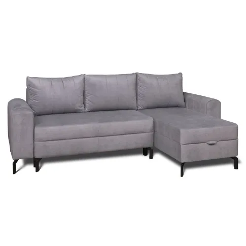 Szara narożna sofa z funkcją spania Dova