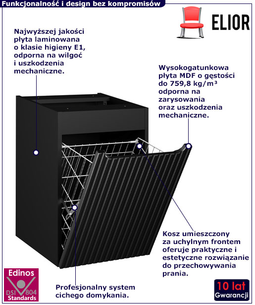 Szafka do łazienki Dafo 9X czarny