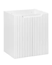 Biała ryflowana szafka łazienkowa pod umywalkę - Varax 10X 50 cm w sklepie Edinos.pl