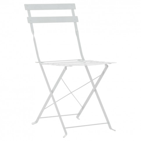 Krzesło z zestawu białych mebli ogrodowych Horace