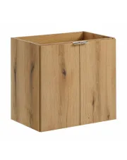 Szafka łazienkowa z otworem na umywalkę w kolorze dębu - Varax 10X 60 cm w sklepie Edinos.pl