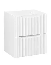 Biała szafka pod umywalkę z szufladami - Varax 11X 50 cm w sklepie Edinos.pl
