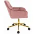 Rózowe obrotowe krzesło do biurka Oresio 5X