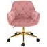 Pikowane różowe krzesło obrotowe Oresio 5X