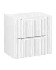 Biała szafka pod umywalkę z szufladami - Varax 11X 60 cm w sklepie Edinos.pl