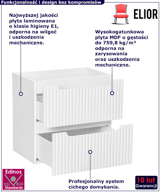 Szafka do łazienki Varax 10X 50 cm biały