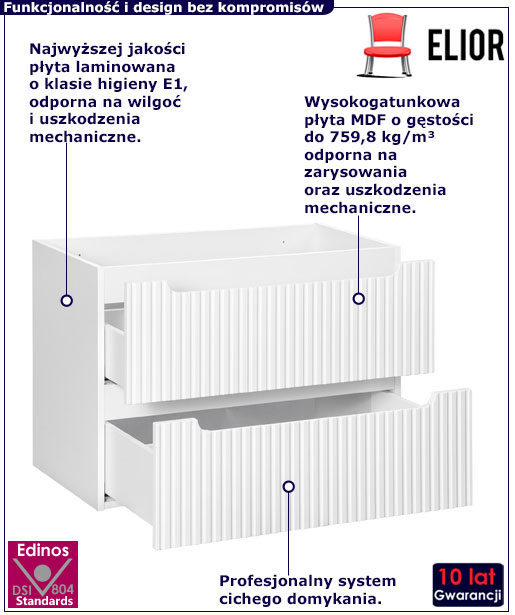 Szafka do łazienki Varax 10X 50 cm biały