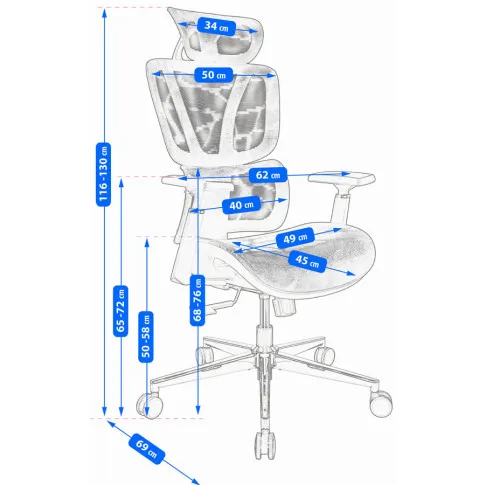 Wymairy ergonomicznego fotela biurowego Aragos 3X