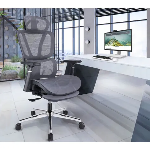 Wizualizacja krzesła obrotowego z zagłówkiem Aragos 4X