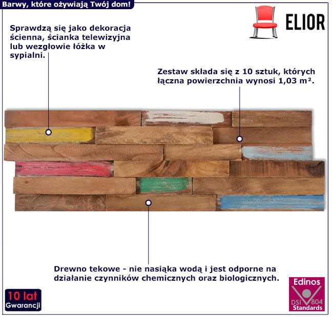 Wielobarwne panele Joprus