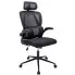 Czarny ergonomiczny fotel biurowy Oradis 4X